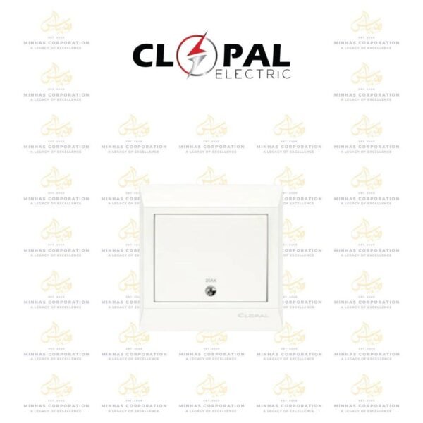 Clopal Pure White Series 20A Double Pole Switch Superior Quality