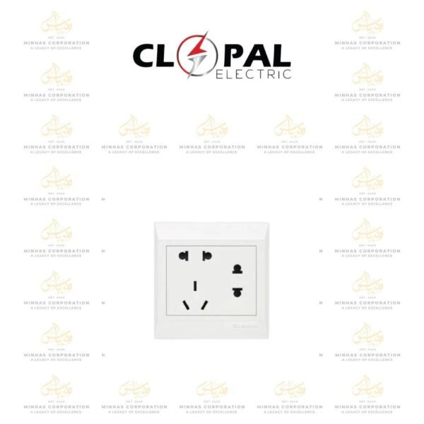 Clopal Pure White Series American Socket + 2 Socket Superior Quality