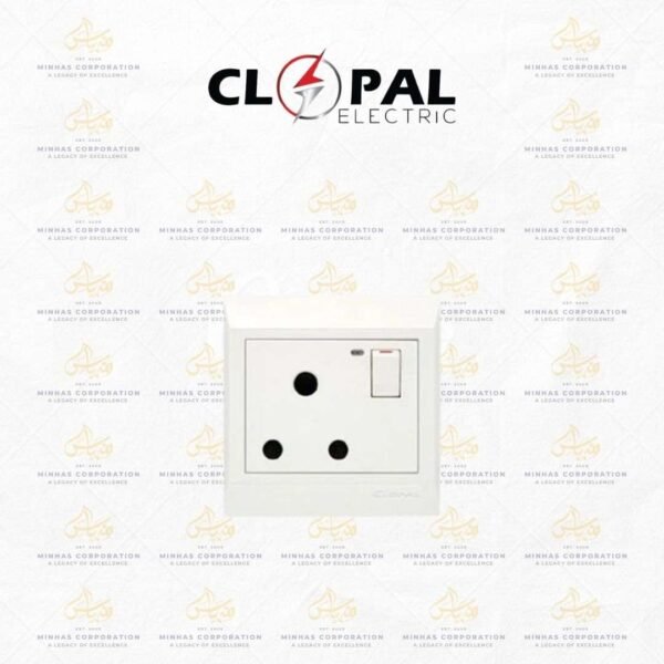 Clopal Pure White Series Power Plug Socket With LED Superior Quality