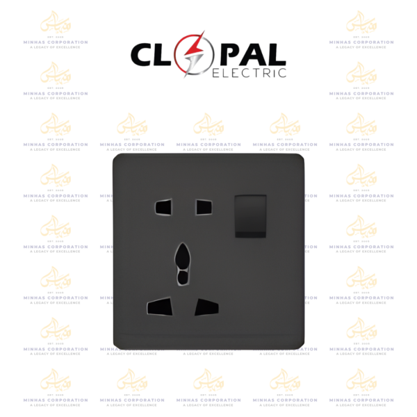 Clopal Jaguar Black Series Light Plug Sw + Extra Soc