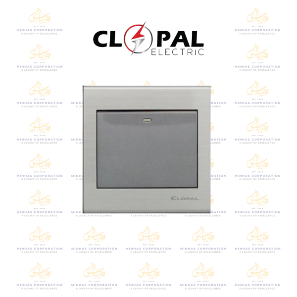 Clopal Elegant Grey Series 1-Gang Switch