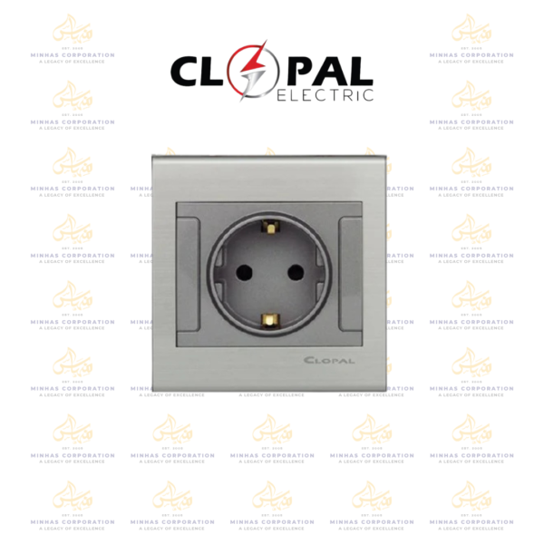 Clopal Elegant Grey Series Euro Socket