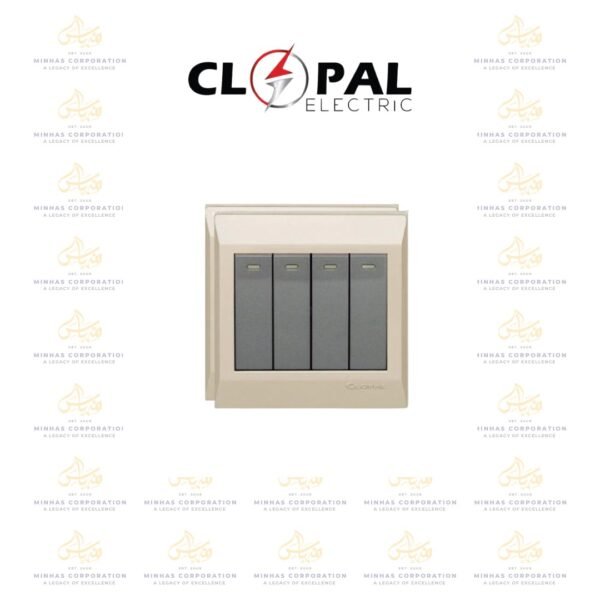 Clopal Golden Metallic 4 Gang