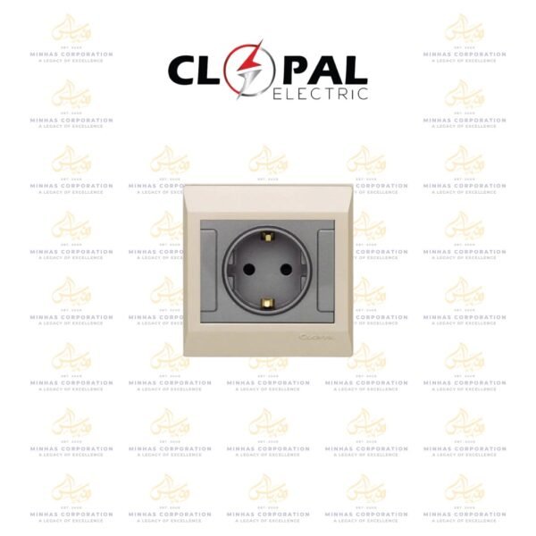 Clopal Golden Metallic Euro Socket
