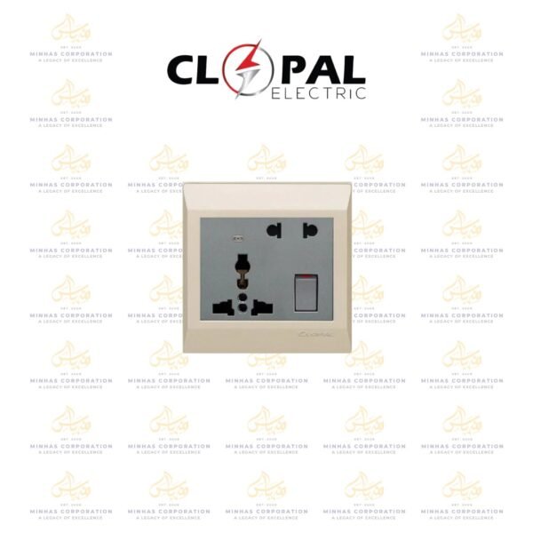 Clopal Golden Metallic Multi Socket + Extra Socket