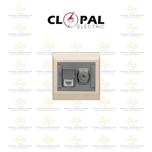 Clopal Golden Metallic Telephone + TV