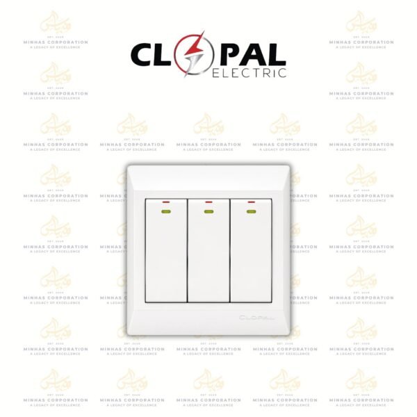 Clopal Ideas White 3 Gang 2 Way