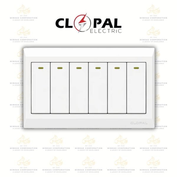 Clopal Ideas White 6 Gang
