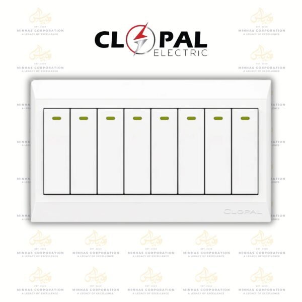 Clopal Ideas White 8 Gang