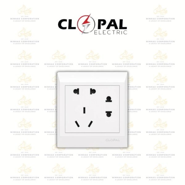 Clopal Ideas White American Socket + 2 Socket