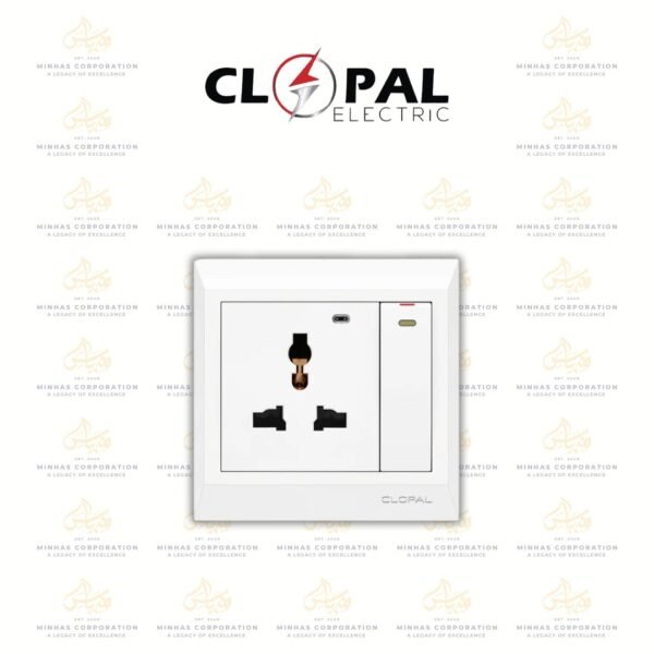 Clopal Ideas White Multi Socket with LED