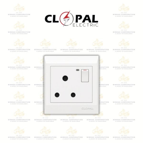 Clopal Ideas White Power Plug Socket with LED
