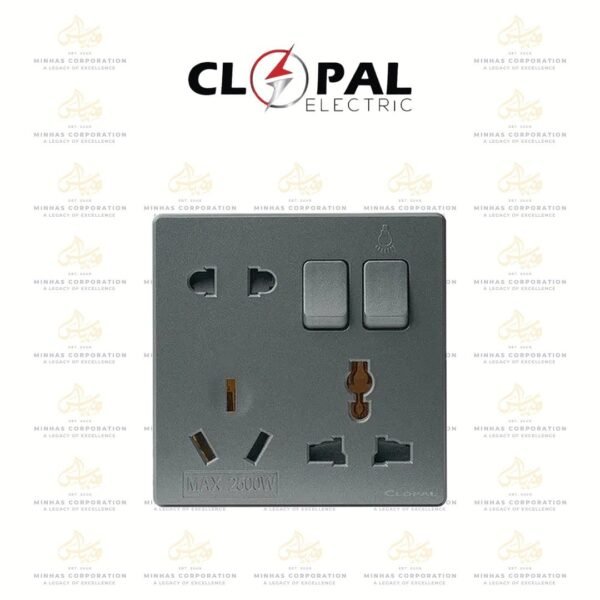 Clopal Platinum 2+2 Switch Socket