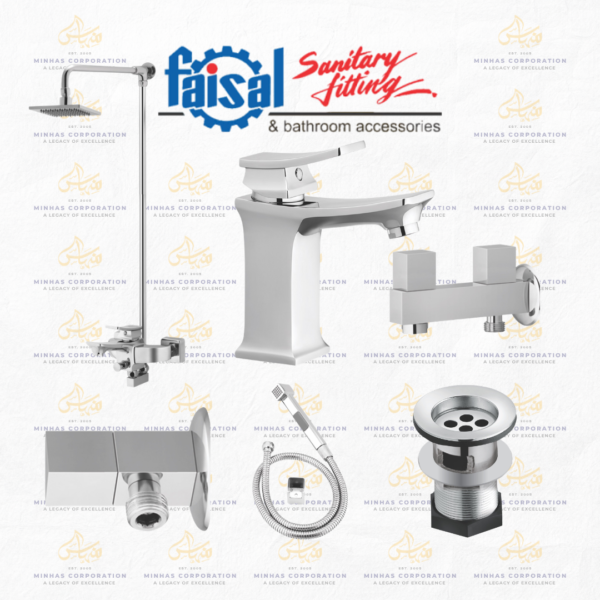 Faisal Sanitary Carrera Series Bath Set Complete 8 Pieces