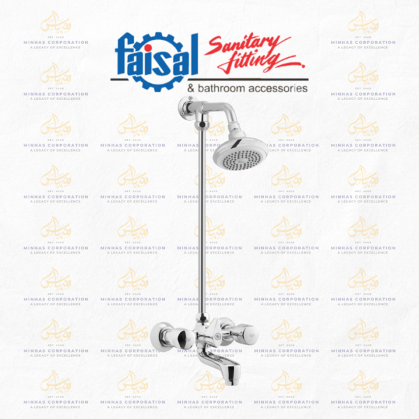 Faisal Sanitary Deluxe Range Wall Shower 2 Knob With Jet Shower