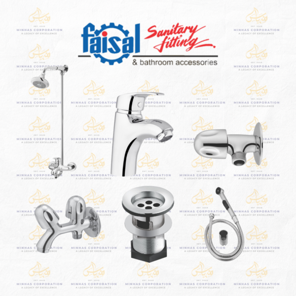 Faisal Sanitary Lever Project Series Bath Set Complete 8 Pieces