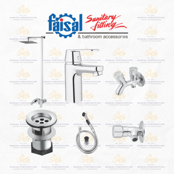 Faisal Sanitary Pearl Series Bath Set Complete 8 Pieces