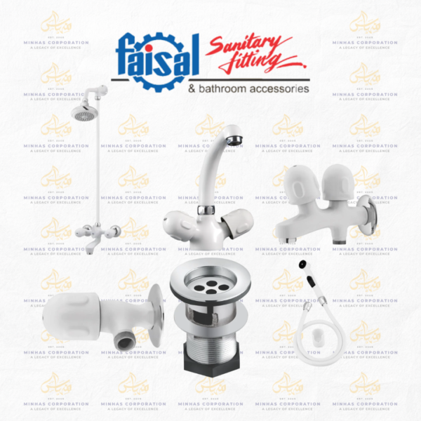 Faisal Sanitary Omega Bath Set Complete 8 Pieces