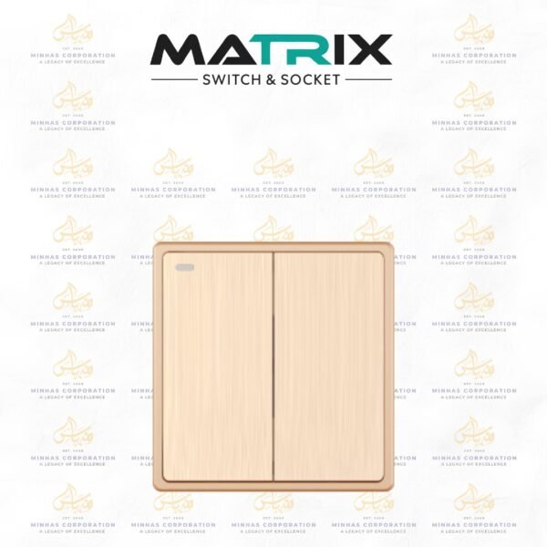 Matrix Icon Gold 2 Gang Switch