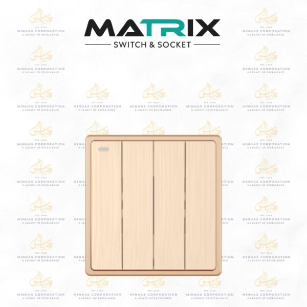 Matrix Icon Gold 4 Gang Switch
