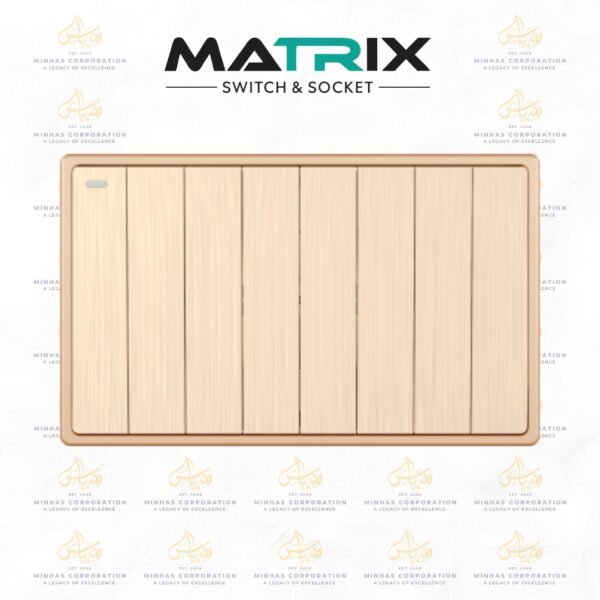 Matrix Icon Gold 8 Gang Switch