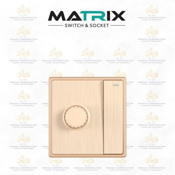 Matrix Icon Gold Fan Dimmer with Switch