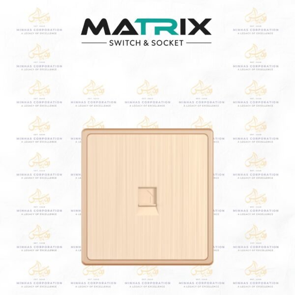 Matrix Icon Gold Telephone Socket