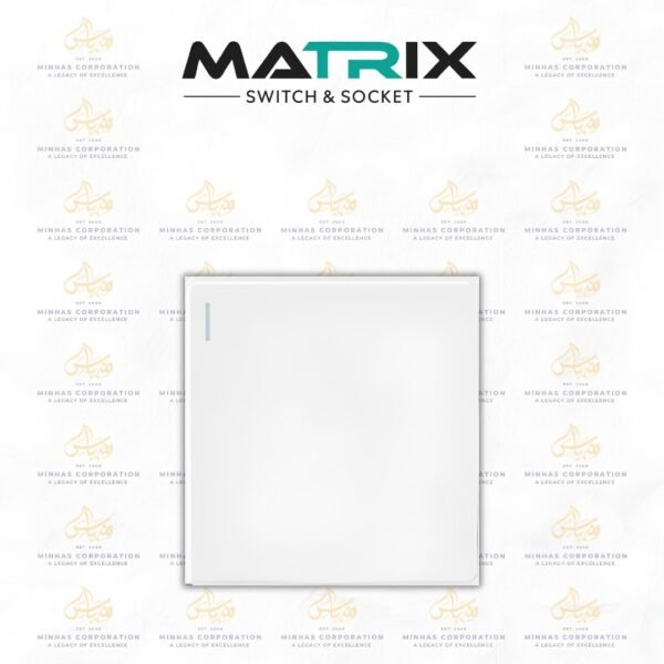 Matrix Icon White 1 Gang Switch