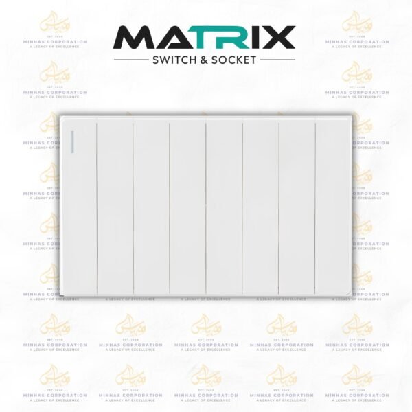 Matrix Icon White 8 Gang Switch