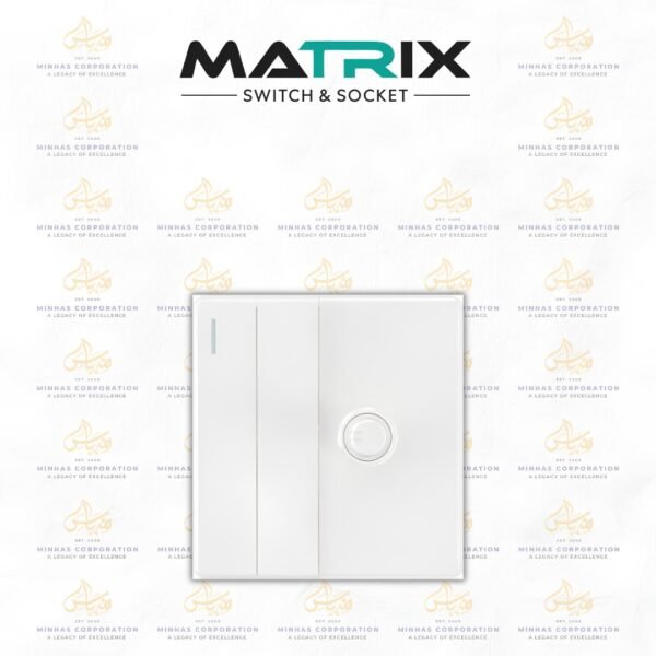 Matrix Icon White Dimmer with 2 Switch