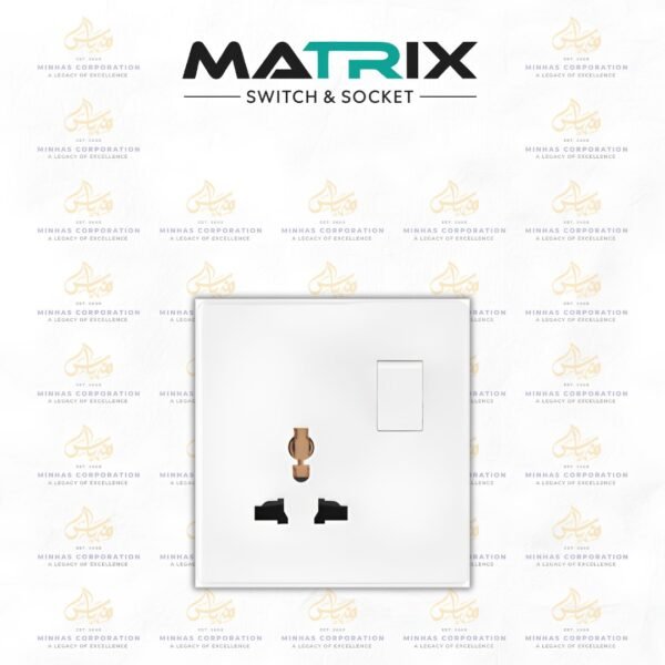 Matrix Icon White Multi Socket 13A