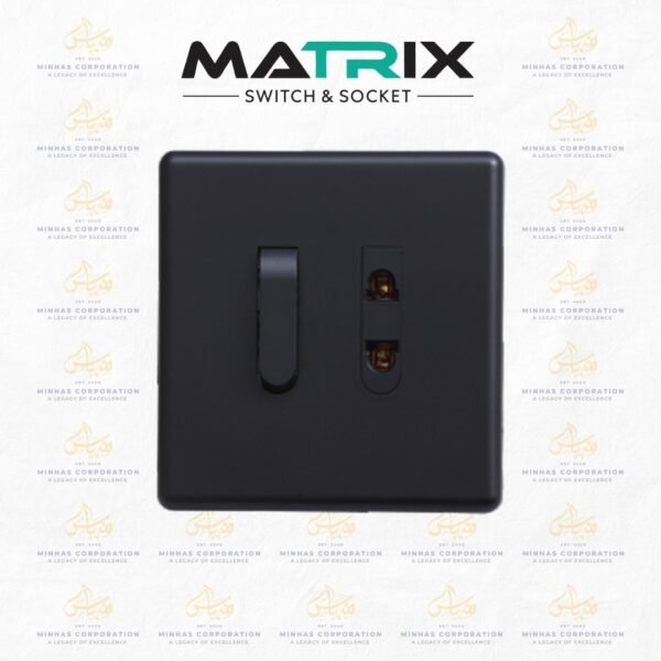 Matrix Active Black 1-Switch 1-Socket