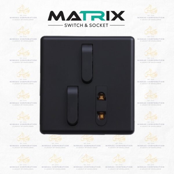 Matrix Active Black 2-Switch 1-Socket