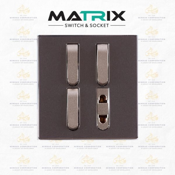 Matrix Active Purple 3-Gang 1-Socket