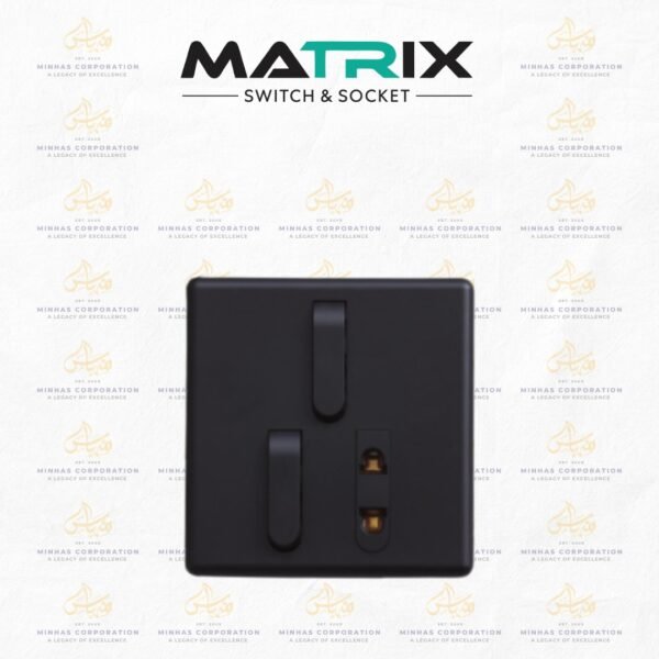 Matrix Active Black 2 Switch 1 Socket