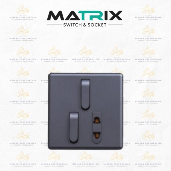 Matrix Active Grey 1 Switch 1 Socket