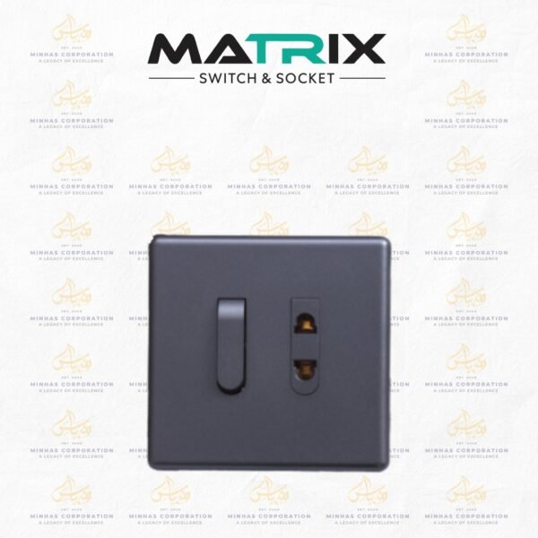 Matrix Active Grey 3 Switch 1 Socket