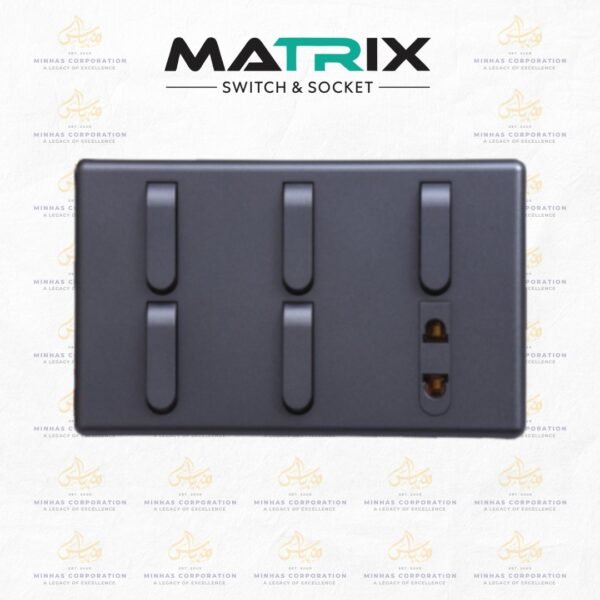 Matrix Active Grey 7 Switch 1 Socket