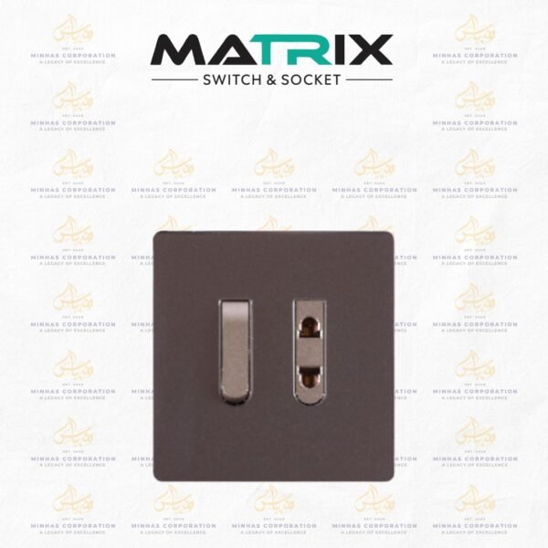 Matrix Active Purple 1 Switch 1 Socket