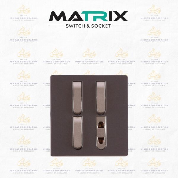 Matrix Active Purple 3 Switch 1 Socket