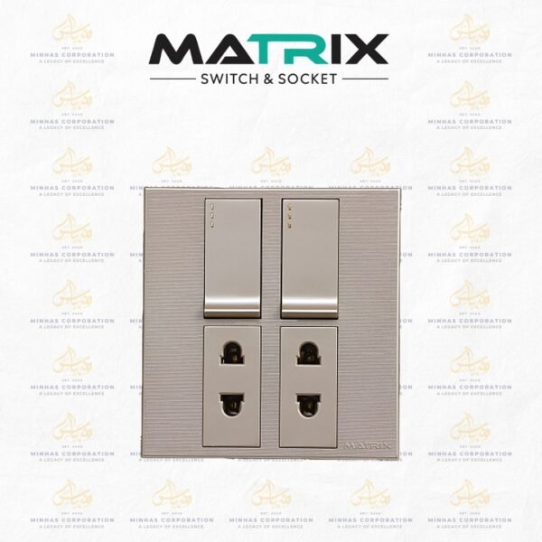 Matrix Excel Gold 2-Switch 2-Socket