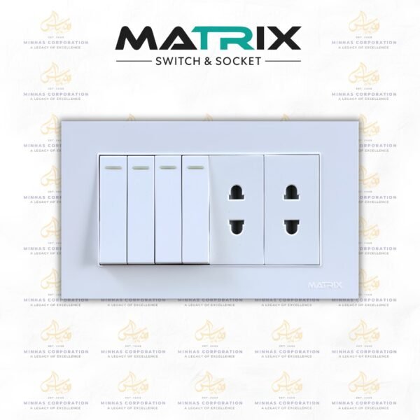 Matrix Prime Plus 4 Switch 2 Socket