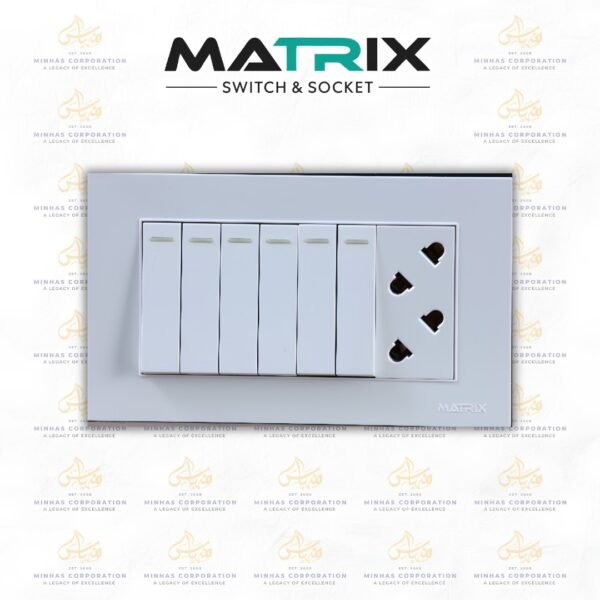 Matrix Prime Plus 6 Switch 2 Socket