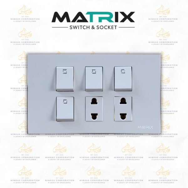 Matrix Prime S 4 Switch 2 Socket