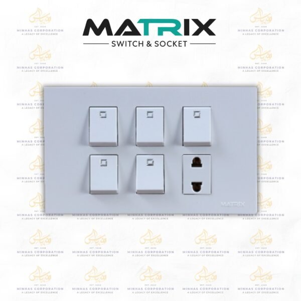Matrix Prime S 6 Switch 2 Socket