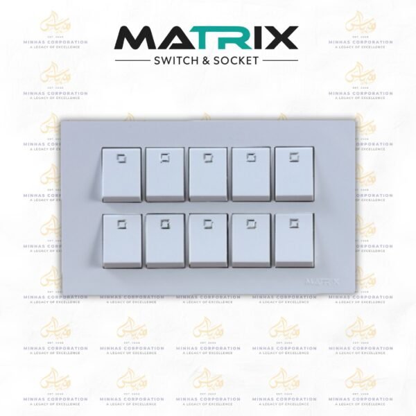Matrix Prime S 8 Switch 2 Socket