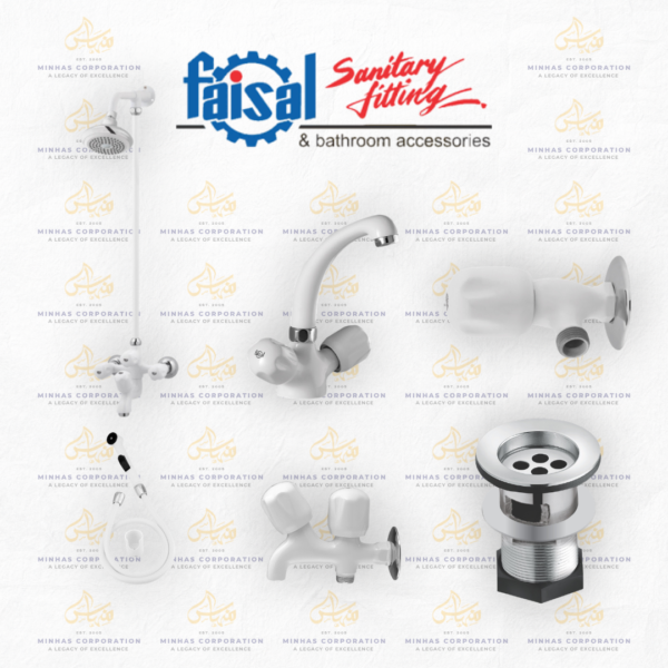 Faisal Sanitary Ocean Bath Set Complete 8 Pieces