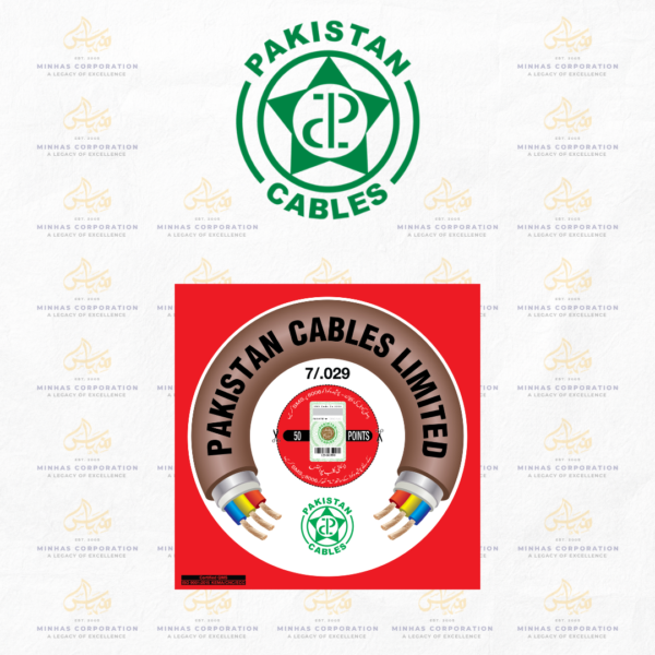 Pakistan Cables 7/.029 Single Core Copper PVC Cable (250/440V) – 90m Coil