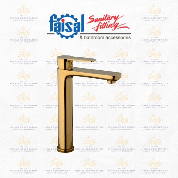 Faisal Sanitary Vanity Next Bowl Mixer Chrome Gold