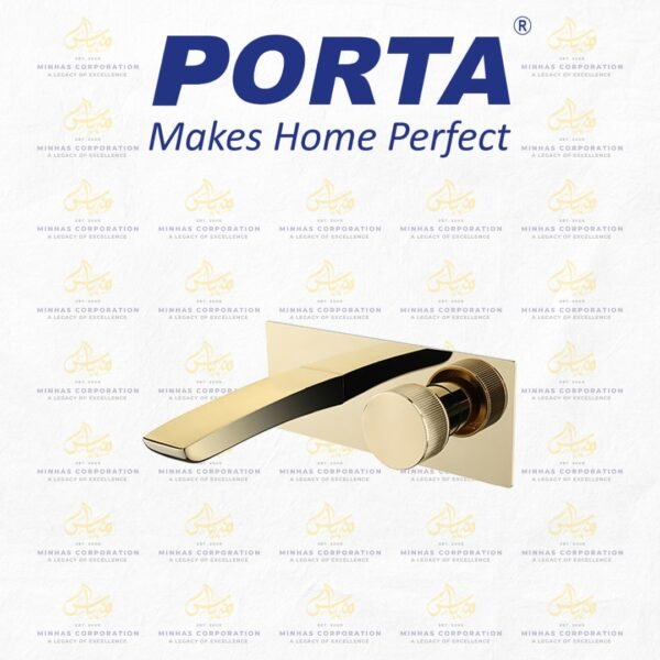 Porta Wall Mounted Mixer HDA4002-WMM-G – Gold